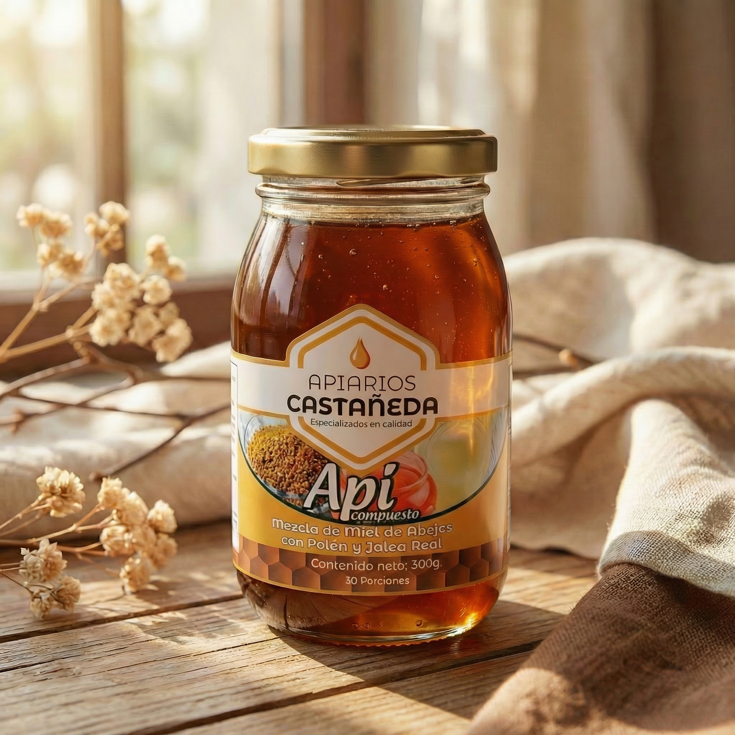 Apicompuesto – Miel, Jalea Real y Polen